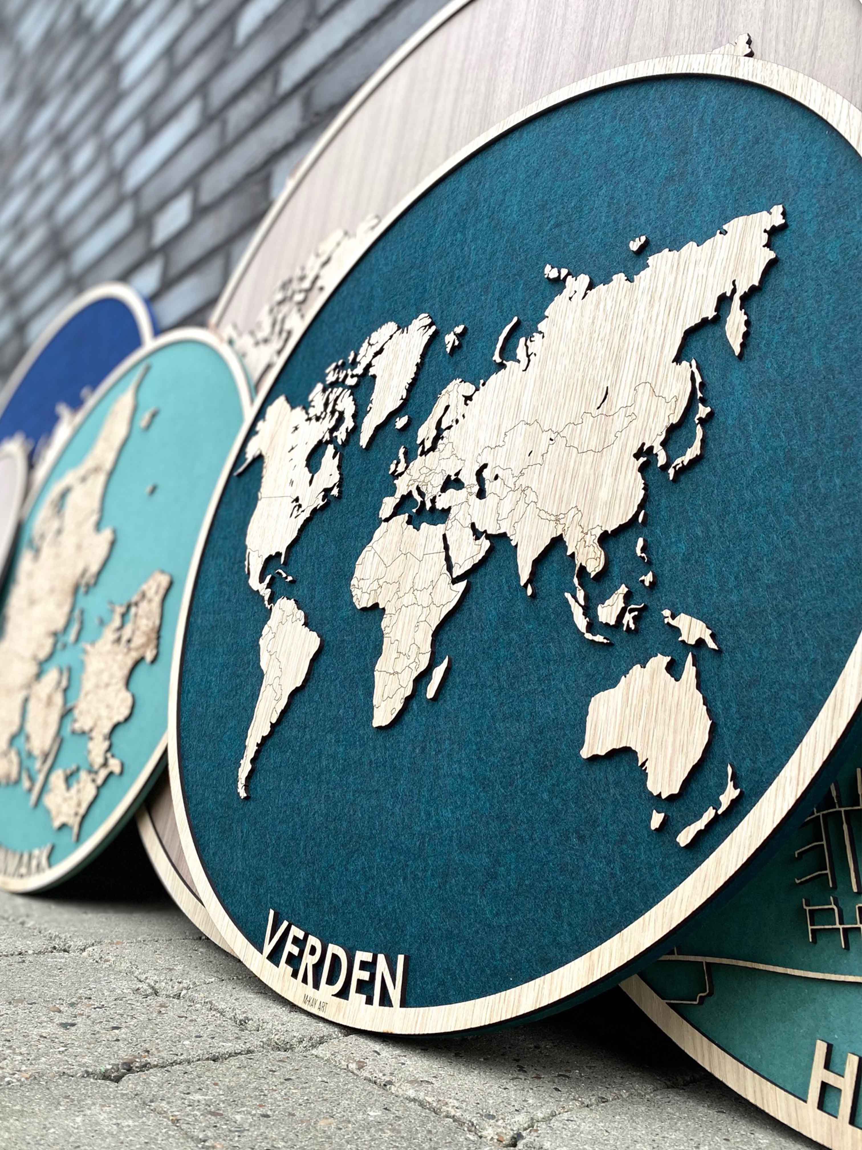 DANMARK- OG VERDENSKORT