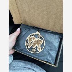 Julekugle med verdenskort