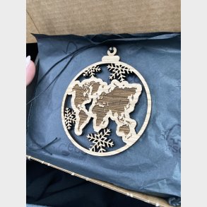 Julekugle Med Verdenskort