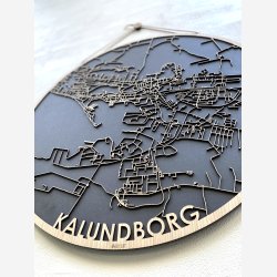 Kalundborg bykort i tr