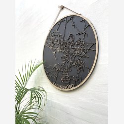 Kalundborg bykort i tr