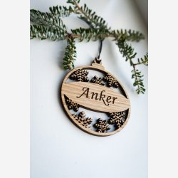 Julekugle Med Graveret Navn 