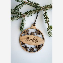 Julekugle Med Graveret Navn 