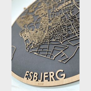 Esbjerg bykort i tr