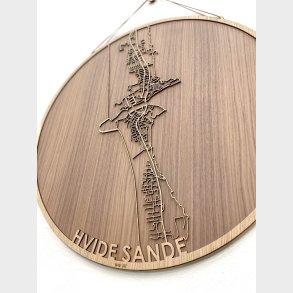 Hvide Sande bykort i tr