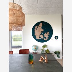 Kmpekort med Danmark p akustikfilt