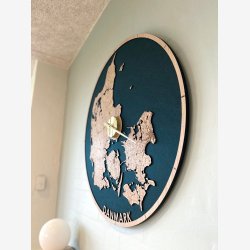 Danmarkskort med ur