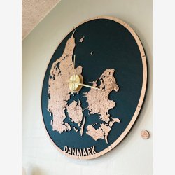 Danmarkskort med ur