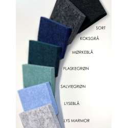 Firkantet Danmarkskort med akustikfilt