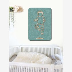 Fdselstavle i tr og akustikfilt - FLOWER