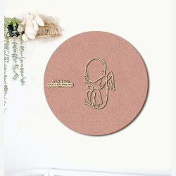 CUDDLE engel - �60cm F�dselstavle i tr� og akustikfilt