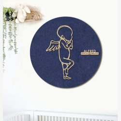 PR�MATUR engel - �60cm F�dselstavle i tr� og akustikfilt
