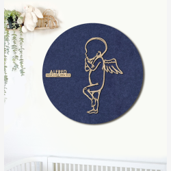 PR�MATUR engel - �60cm F�dselstavle i tr� og akustikfilt