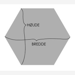 Små Hexagoner I Akustikfilt (Udgået Størrelse)
