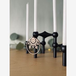 Julekugle med snefnug