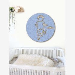 Fdselstavle i tr og akustikfilt - FLOWER