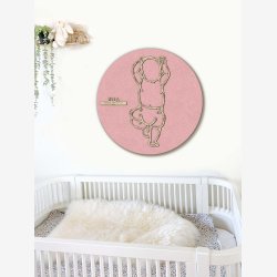 Fdselstavle i tr og akustikfilt - HANDS UP