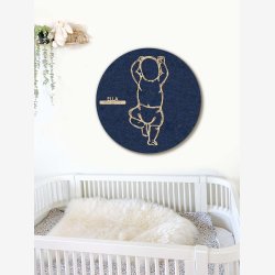 Fdselstavle i tr og akustikfilt - HANDS UP