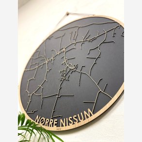 Nrre Nissum (Med Opland) bykort i tr