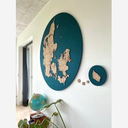 Kmpekort med Danmark p akustikfilt