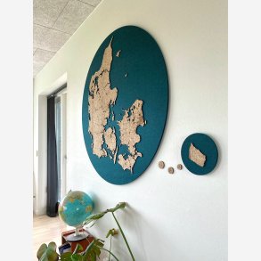 Kmpekort med Danmark p akustikfilt