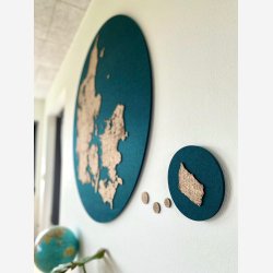 Kmpekort med Danmark p akustikfilt