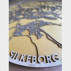 Silkeborg bykort i tr