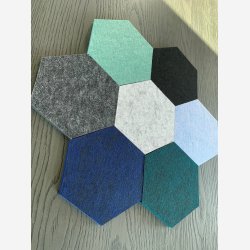 Små Hexagoner I Akustikfilt (Udgået Størrelse)