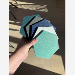 Små Hexagoner I Akustikfilt (Udgået Størrelse)