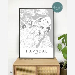 Havndal og opland byplakat 70 stk