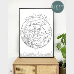 Skibhuskvarteret Cirkelplakat 75 Stk
