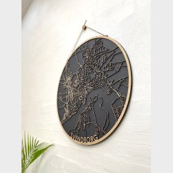 Svendborg bykort i tr