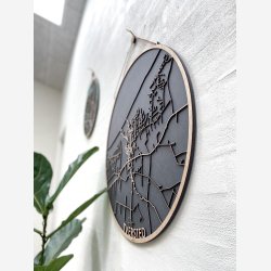 Tversted bykort i tr