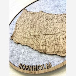 Bornholm bykort i tr